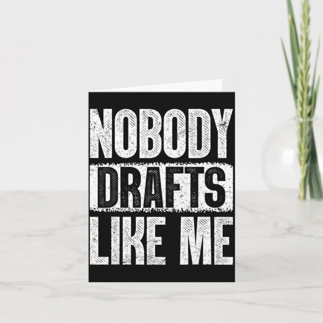 Tarjeta Nobody Drafts Like Me Fantasy Football Draft Day  (Anverso)