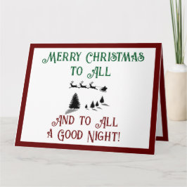 Tarjeta Noche antes de Navidades Santa Holiday