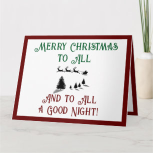 Tarjeta Noche antes de Navidades Santa Holiday