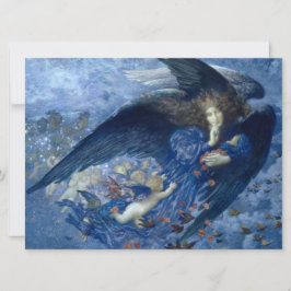 Tarjeta Noche con su tren de estrellas (Ángel con Cherubs)