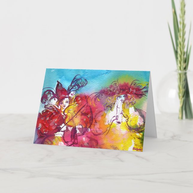 Tarjeta NOCHE DE CARNAVAL / Mascarada veneciana, música de (Anverso)