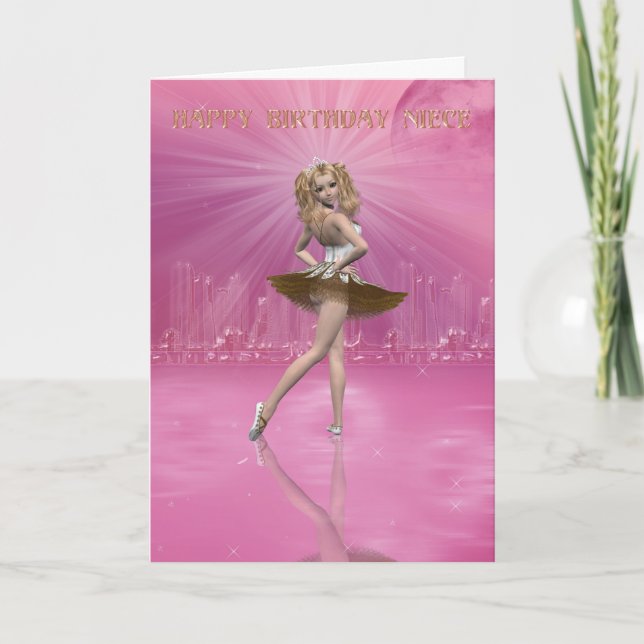 Tarjeta Noche de cumpleaños, ballet de cumpleaños para sob (Anverso)