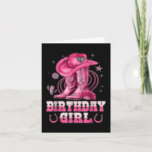 Tarjeta Noche de cumpleaños Chica occidental decoración Fi