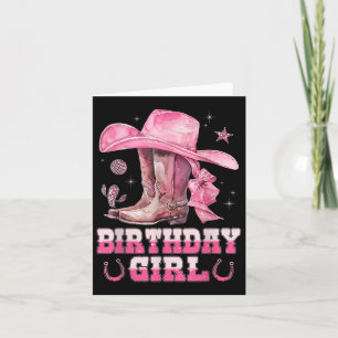 Tarjeta Noche de cumpleaños Chica occidental decoración Fi