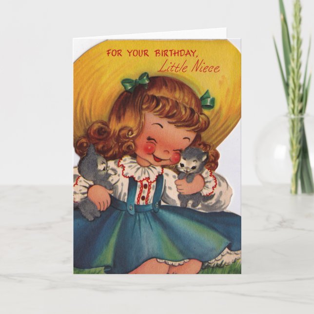 Tarjeta Noche de cumpleaños feliz de la década de 1950 (Anverso)