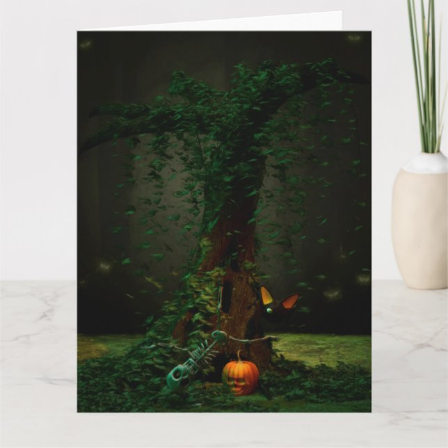 Tarjeta Noche de Halloween (Anverso)