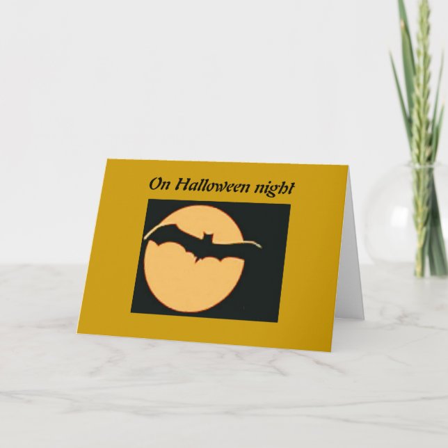 Tarjeta Noche de Halloween (Anverso)