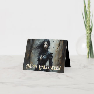 Tarjeta Noche de Halloween Gótica de Misterio