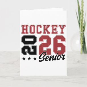 Tarjeta Noche de Hockey Senior Hockey Senior Graduación 20