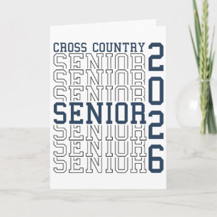 Tarjeta Noche de mayores de cross country Senior 2026 Grad