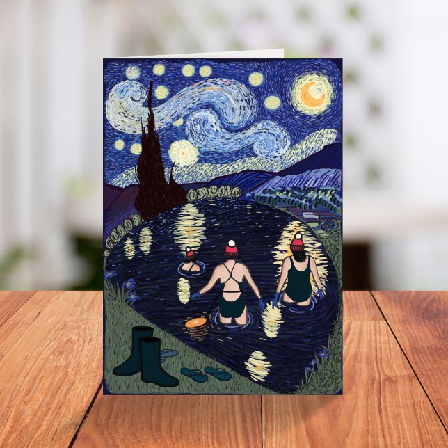 Tarjeta Noche de natación salvaje Van Gogh Starry (Subido por el creador)