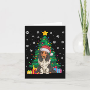 Tarjeta Noche de navidad muy sudorosa luz de árbol con bar