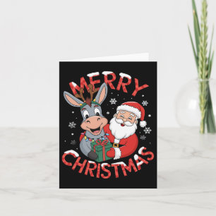 Tarjeta Noche de Navidad: Papá Noel en Donkey Navidades