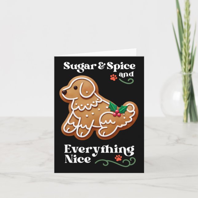 Tarjeta Noche de Navidad Perro Gingerbread Navidades de es (Anverso)