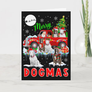 Tarjeta Noche de Navidad Perro Santa Cargando Territorios