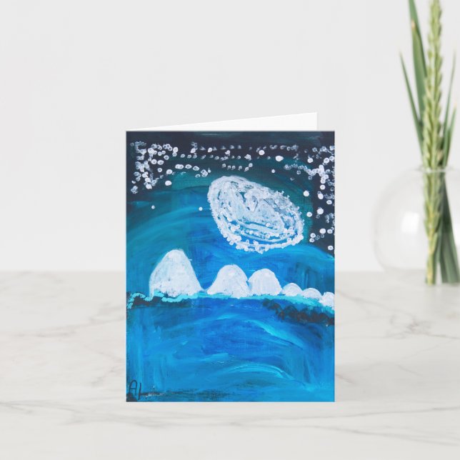 Tarjeta Noche de nieve (Anverso)