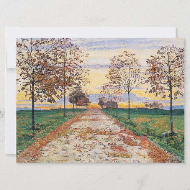 Tarjeta Noche de otoño (por Ferdinand Hodler) (Anverso)