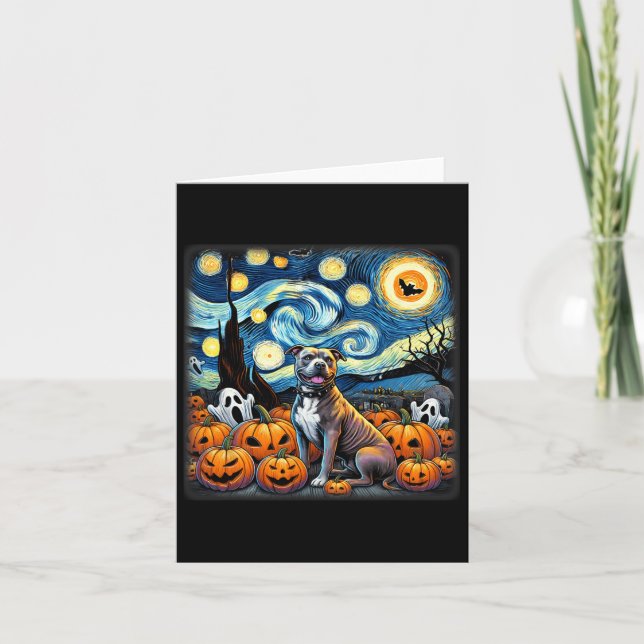Tarjeta Noche de Pitbull Halloween (Anverso)