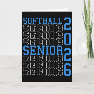 Tarjeta Noche de senior de sóftbol Senior de sóftbol Gradu