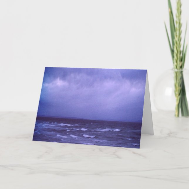 Tarjeta Noche de tormentas en la playa de Davis Bay ©AH201 (Anverso)