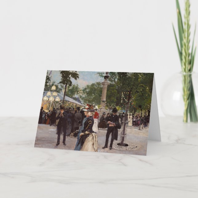 Tarjeta Noche de verano en Tivoli | Paul Fischer (Anverso)