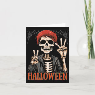 Tarjeta Noche Del Skeleton Apocalypse En Halloween Diverti
