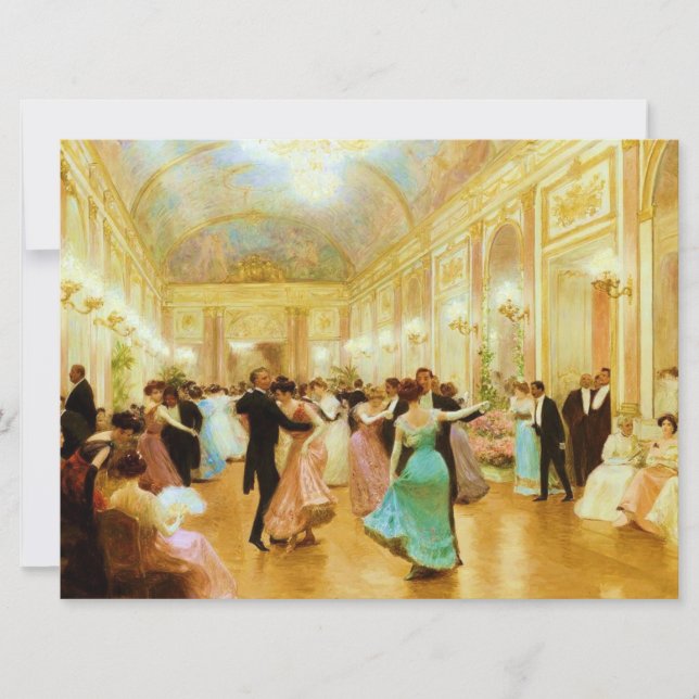 Tarjeta Noche elegante (Baile en el Palace Ball) (Anverso)