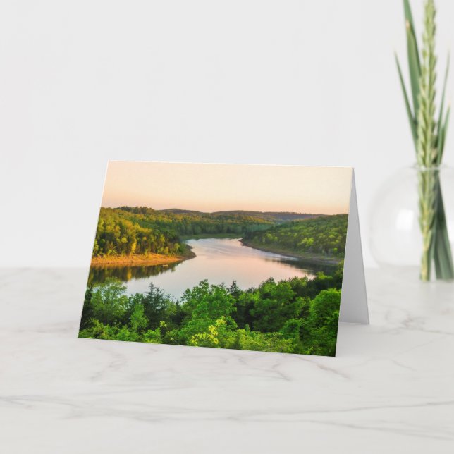 Tarjeta Noche en el lago Bull Shoals (Anverso)