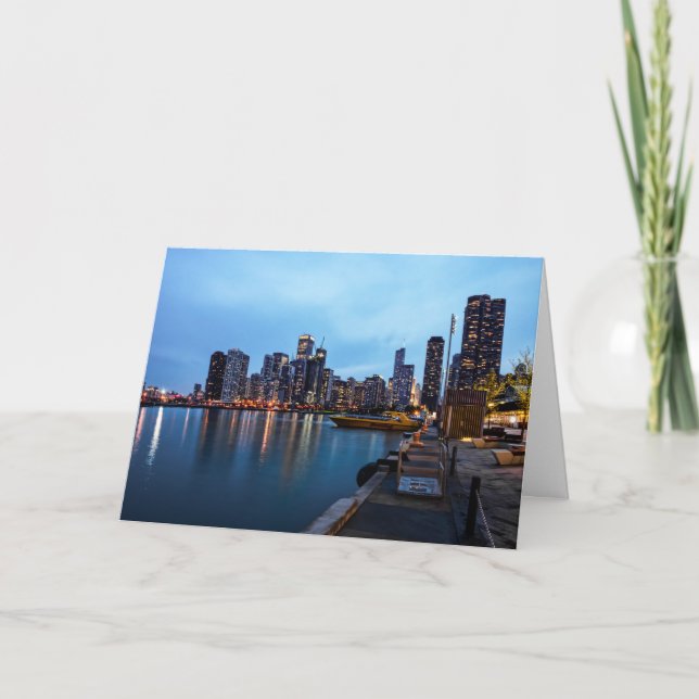 Tarjeta Noche En El Pier De La Marina (Anverso)