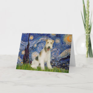 Tarjeta Noche estrellada - Cable Fox Terrier (M)
