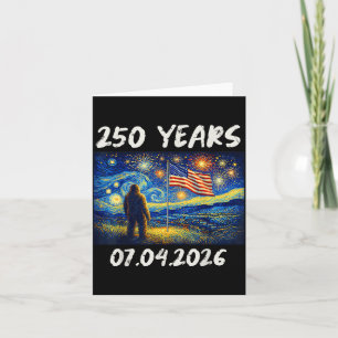 Tarjeta Noche estrellada de 250 años Bigfoot 4 de julio de