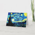 Tarjeta Noche estrellada de Vincent van Gogh<br><div class="desc">Noche estrellada,  famosa pintura de Vincent van Gogh, </div>