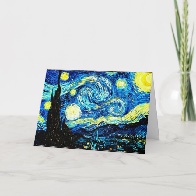 Tarjeta Noche estrellada de Vincent van Gogh (Anverso)