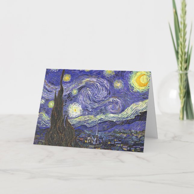 Tarjeta Noche estrellada de Vincent van Gogh (Anverso)