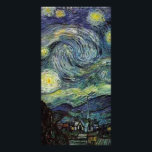 Tarjeta Noche estrellada de Vincent van Gogh.<br><div class="desc">Famosa noche de estética artística por Vincent van Gogh. Impresionismo,  pintura al óleo.</div>
