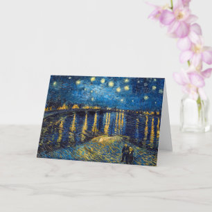 Tarjeta Noche estrellada en el Ródano   Van Gogh  