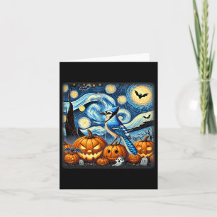 Tarjeta Noche estrellada Halloween Blue Jay