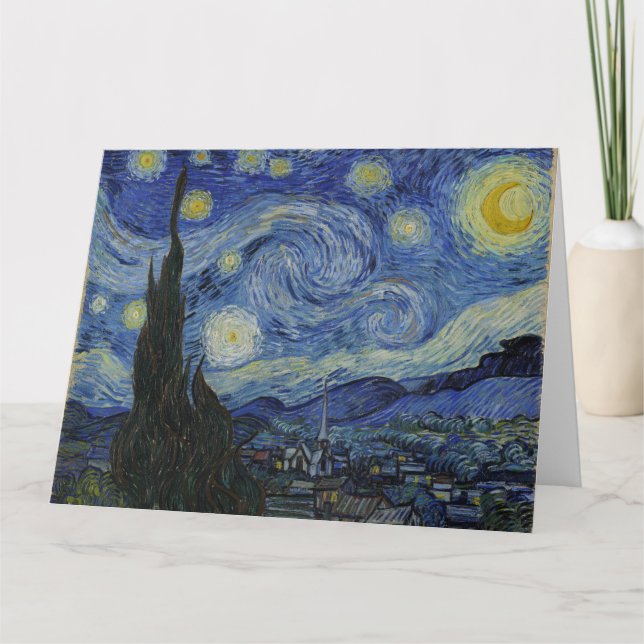 Tarjeta "Noche estrellada" por Van Gogh (Anverso)
