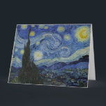 Tarjeta "Noche estrellada" por Van Gogh<br><div class="desc">Este diseño presenta una reproducción sin alteraciones ni ediciones muy alta de la famosa pintura "Starry Night" de Van Gogh.</div>