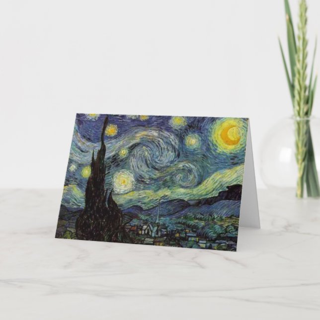 Tarjeta Noche estrellada por van Gogh (Anverso)