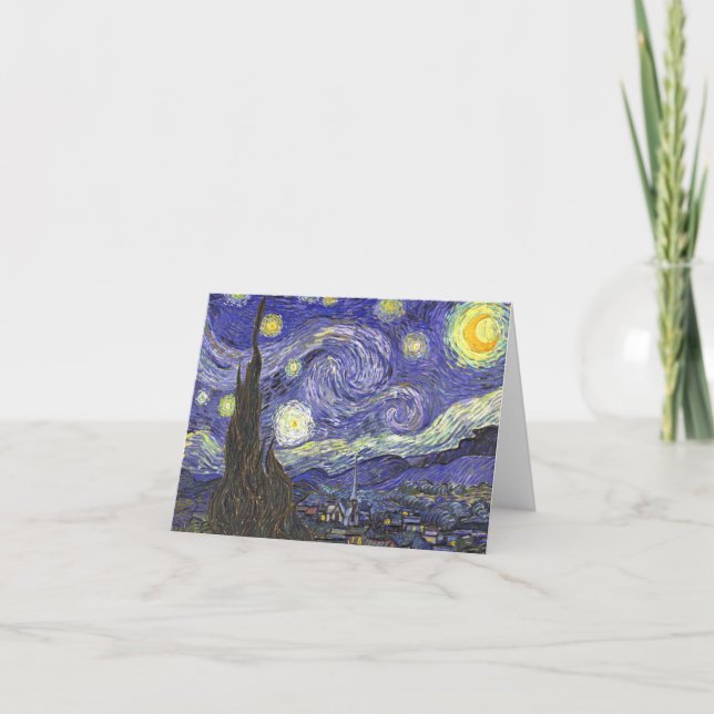 Tarjeta Noche estrellada por Van Gogh Note Card (Anverso)