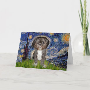Tarjeta Noche estrellada - Shih Tzu (M)