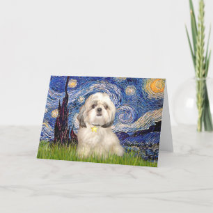 Tarjeta Noche estrellada - Shih Tzu (Y)