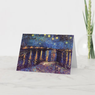 Tarjeta Noche estrellada sobre el Ródano por Van Gogh