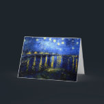 Tarjeta Noche estrellada sobre el Ródano por van Gogh<br><div class="desc">Noche estrellada sobre el Ródano,  famosa pintura de Vincent van Gogh</div>