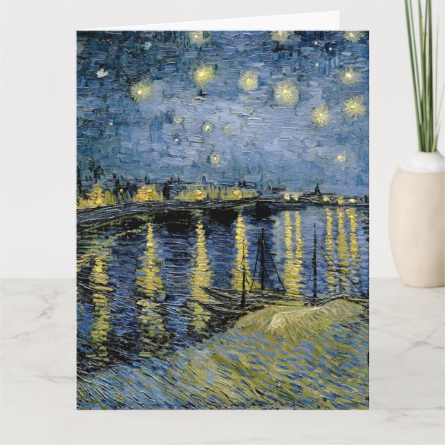 Tarjeta Noche estrellada Vincent van Gogh (Anverso)