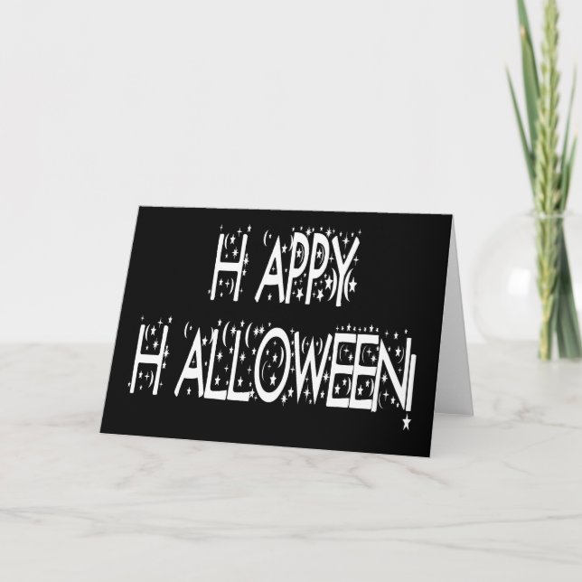 Tarjeta Noche Feliz Halloween Textos (Anverso)
