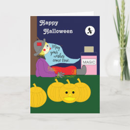 Tarjeta Noche Mágica de Halloween: Blank