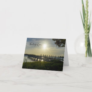 Tarjeta Noche pacífica en Cooper River pensando en ti