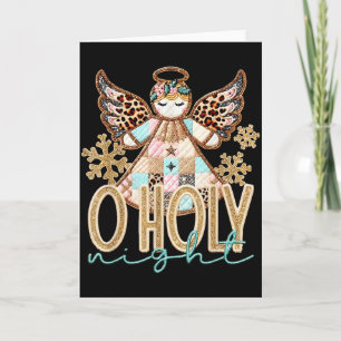 Tarjeta Noche Santa Ángel de Patchwork Cristiano Jesús Cri